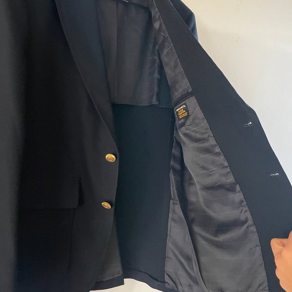 Perma-Prest Navy Suit Jacket - Picture 11 of 11